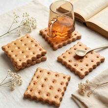 1PC/2PCS/3PCS/4PCS Solid Wood Checkerboard Coffee Cup Coasters, Creative Square Coasters Antibacterial & Mold-Resistant Heat-Insulating Tea Trays Cake Trays, Tea Cup Coasters Small Trays Suitable For Home, Office, Tea Room Use - Multicolor - View 11