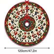 1pc Nutcracker Band Performance Pattern Christmas Tree Skirt, Elegant Color Holiday Decor, 5 Sizes, Unisex Holiday Gift, Suitable For Home And Party Christmas Home Decoration - Nutcracker Band Performance - View 11