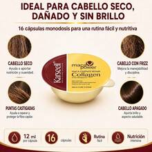 KARSEELL 16-Pack - Collagen Hair Mask Single-Use Intensive Repair Deep Hydration Dry Damaged Hair Anti-Frizz Shine Smoothness Professional Travel Gym Size 16x12ml - Travel Size - View 5