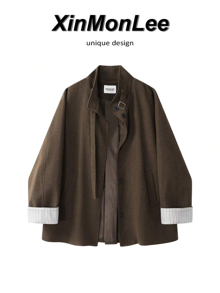 Autumn/Winter Casual Versatile Commuter Jacket - Coffee Brown - View 1