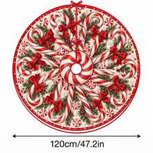 1件裝棒棒糖拐杖糖花紋聖誕樹裙，優雅配色節日裝飾，5種尺寸，中性節日禮物，適用於居家與派對聖誕家居裝飾 - 發光棒棒糖拐杖糖 - 查看 13
