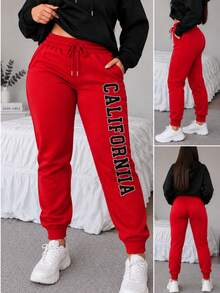 Women Sweatpants - Red - View 1