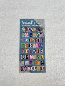 2pcs Vintage INS English Alphabet Sticker Book, Artistic Versatile Scene DIY Decor, Journal Background Decoration Stickers, Decals, Scrapbook Supplies, School Office Stationery - Rectangle - View 13