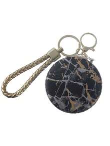 Fashionable Multi-Purpose Bag Hanging, High-Value Appearance Portable Keychain Flip Double-Sided Mirror, Portable Makeup Mirror, Travel Gift - Multicolor - View 8
