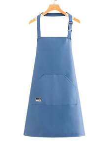 1Pc Waterproof Kitchen Apron Multi Functional Pockets Adjustable Neck Strap Oil Proof Wear Resistant Cooking Apron For Kitchen Cafe BBQ Outdoor Woodworking - Multicolor - View 11