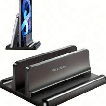 1pc Vaydeer Vertical Laptop Stand, Plastic Material, Adjustable, Desktop Laptop Base, Space-Saving, 3-In-1, Suitable For All Computers, Fits Up To 43.94cm - View 12