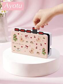 Ayotu متوافق مع جهاز ألعاب Switch/Switch OLED/Switch Lite، غلاف وإكسسوارات، نمط شجرة عيد الميلاد الكرتونية والدب والجرس، المجموعة تشمل بطانية واقي، حقيبة تخزين، غلاف قاعدة الشحن، بطانية واقي لوحدة التحكم، أنماط متعددة متاحة، رومانسية الشتاء، هدية عيد الميلاد/عيد الفصح/عيد الميلاد/الذكرى السنوية - مشاهدة 20