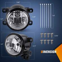 1 Buah Lampu Kabut Mobil dengan Bohlam H11 12V 65W, Lampu Kabut Kedap Air Tertutup Rapat, Sekrup yang Dapat Disetel, Lampu Kabut Pengganti Otomatis Plug N Play - A - View 6