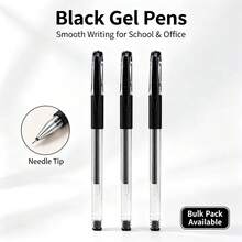 50pcs Customer Favorite Black Gel Pens, 0.5mm Fine Tip, Smooth Writing, Suitable For Students And Office Use - Upgraded Bullet-shaped Shockproof 20pcs - View 5