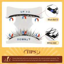 2 Pairs Natural Magnetic False Eyelashes, 2 Pairs Reusable Magnetic False Eyelashes With Applicator, No Glue Needed, Easy To Wear And Remove - Multicolor - View 5