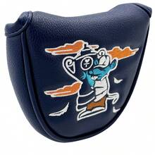 1 pièce Housse de tête de putter de golf pour DF3 - Fermeture à crochet et boucle, étui en PU résistant aux rayures avec doublure moelleuse & design de dessin animé mignon, tête de club bleue (Compatible avec le modèle de putter DF3) - Bleu azur - Voir 10