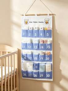Blue Multi-Pocket Hanging Storage Bag, Suitable For Organizing And Sorting Various Items, Ideal For Daily Indoor Multi-Scenario Storage Use - Multicolor - View 2