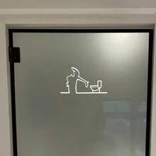 New La Linea Minimalist Line Art Car Sticker Bumper & Window Door Wall Decal With Cartoon Character Design Home Car Decoration - 1PC - View 7