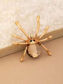 1PC Gothic Exaggerated Large Spider Design Women's Fashion Brooch, Suitable For Halloween Holiday Party Wear - Spider-shaped Brooch - View 4