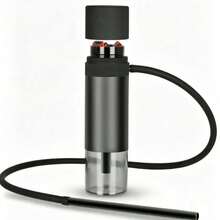 Portable Water Pipe, Single Tube Water Pipe, Multi-Purpose Water Pipe Bowl, Mini Water Pipe, Car Water Pipe, Travel Water Pipe - Black - View 1