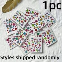6/12/24pcs Mini Rhinestone Stickers, Self-Adhesive Multi-Color Diamond Stickers (Heart, Star, Clover Shapes), Suitable For Stationery, Art Decoration, Crafts, Birthday Gifts, Party Favors, Scrapbooking And Phone Stickers - Multicolor - View 15