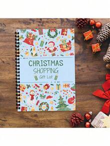 1pc Christmas Planning & Shopping List Notebook (Santa Claus Cover) - Holiday Gift & Shopping Record Manual, Includes Holiday Planning Pages, Family To-Do List & Colleague Collaboration Pages (English Version) - Compact & Portable, Easy To Use - Multicolor - View 5