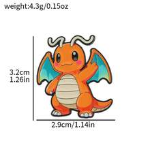 Anime Character Enamel Brooch, Cute Pikachu Eevee Charmander Metal Lapel Badge, Cartoon Collectible Backpack Accessory, Fan Gift - Multicolor - View 21