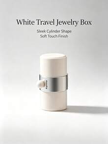 Portable Cylindrical Jewelry Box, Mini Travel Jewelry Organizer, Multi-Compartment Earring Ring Necklace Storage Box, Suitable For Women - Multicolor - View 6