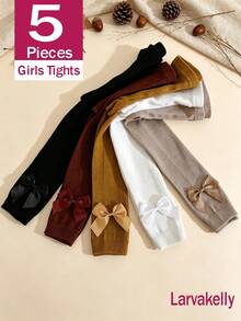 5/3 Pairs Sweet Cute Snug Fit Tights For Baby Girls, Versatile For Spring, Autumn And All Seasons, Multiple Colors Available, Suitable For Daily Wear - Multicolor - View 22
