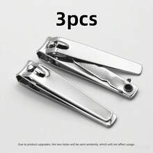 1/3/6pcs Silver Stainless Steel Nail Clippers Straight Edge Nail Trimmer Suitable For Men And Women Nail Care Tool - Silver - View 12
