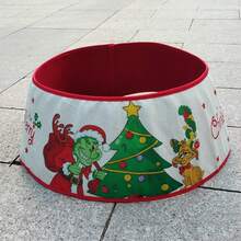 The Grinch 1 buah Penutup Kerah Pohon Natal, Cincin Pohon dengan Motif Kartun Lucu, Cocok untuk Dekorasi Rumah Natal, Dekorasi Dasar Pohon Natal yang Ideal dan Aksesori Pesta Liburan - Monster berambut hijau - View 13