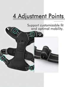 High Reflective Dog Harness - Durable, Adjustable, Comfortable, Anti-Choke Design - Ideal Choice For Outdoor Adventures, Multiple Sizes - Suitable For Small, Medium, Large Pet Dogs (If Hesitating Between Two Sizes, Try Buying Larger Size Because It Can Be Adjusted And Tightened) - Multicolor - View 11