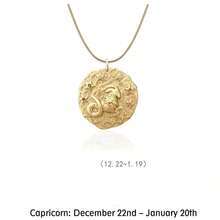 1pc 12 Zodiac Signs Necklace, Stainless Steel Material, 12 Zodiac Signs Colorful Rhinestone Pendant Necklace, Women's Necklace, Exquisite Jewelry - Gold - View 9