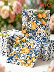 20pcs/40pcs/60pcs/80pcs/Lemon Party Napkins, Disposable Paper Napkins, Yellow Birthday Party Decoration Napkins, Suitable For Daily, Holiday, Summer Party, Wedding Table Decor And Scrapbooking - Multicolor - View 9