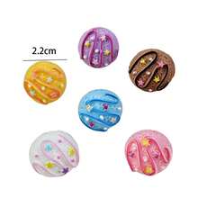 12/24pcs Random Style Star Ice Cream Ball Push Pins, Felt Board Nails, Cork Board Decorative Pins, Photo Wall T-Pins - Multicolor - View 5