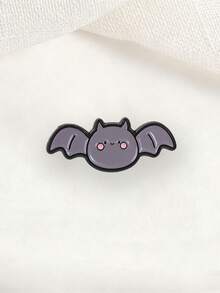1pc Cute Cartoon Bat Enamel Brooch, Kawaii Blushing Bat Badge, Decorative Lapel Pin, Suitable For Suit Jacket, Backpack, Clothing, Halloween Gift - Multicolor - View 7