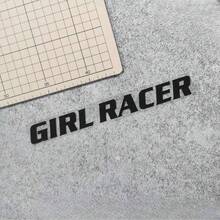 Female Racer Creative Text Car Sticker Electric Car Motorcycle Rear Window Colorful Laser Sticker - A - View 4
