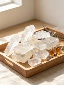 Khối đá Calcite trắng tự nhiên thô 60/150/300/500g, nhiều kích cỡ, mẫu khoáng tinh thể thô, trang trí bàn làm việc tại nhà và quà tặng đá quý sưu tầm - trắng - Xem 1