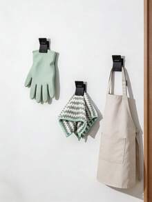 2/1pc Minimalist No-Drill Wall-Mounted Toothpaste & Facial Cleanser Storage Rack, Kitchen Glove Storage & Multi-Function Clip, Household Rubber Glove & Cleaning Cloth Rack, Space-Saving Bathroom Storage Rack, Practical Kitchen Gadget, Bathroom Accessory, Kitchen Accessory, Room Decor, Autumn Home Decor, Back To School, College Essentials - Multicolor - View 5