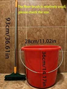 Bathroom Floor Brush (3-In-1 Floor Gap Brush) - Cleaning Tool For Bathroom, Toilet, School And Gym. Combines Floor Squeegee And Magic Broom Functions, Suitable For Home Kitchen, Living Room Tiles, Stone And Wooden Floors. Features Corner Cleaning, Stain Removal And Squeegee Functions; Non-Slip And Durable Design, Equipped With Rotatable And Detachable Brush Head. - A - View 5