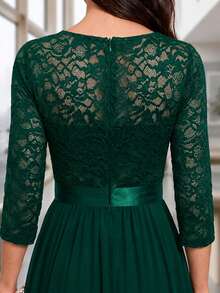 Women Midi Dresses - Dark Green - View 7