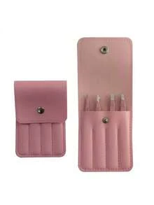 4pcs Stainless Steel Colorful Tweezers Set, High Precision Portable Eyebrow Removal Tool Set, Eyebrow Removal Beauty Makeup Tool, Purple, Pink And Black Optional (1pc/4pcs). Affordable Price, Suitable As Christmas Gift And More. Tweezers, Lash Artist Supplies, Eyelashes, Eyelash Tweezers - Multicolor - View 7