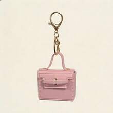 JRESSIAL Solid Color Small Square Bag Creative Pendant Keychain Earphone Pouch Car PU Key Chain Charm - Multicolor - View 10