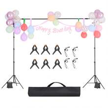 Backdrop Stand, 8.5 X 10 Ft Adjustable Photo Backdrop Stand Kit, Portable Background Backdrop Stand With 2 Tripods, Heavy Duty Projector Screen Stand, For Wedding, Photo Video Studio & Party - Black - View 8