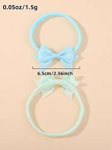 bilicaca 6pcs Candy Color Kids Bow Headbands, Soft Comfortable Non-Damaging Baby Headbands, Cute Versatile Girls Hair Accessories - Multicolor - View 9