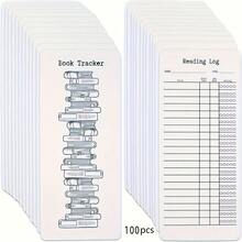 20pcs/50pcs/100pcs Reading Journal Checklist And Book Tracking Bookmarks, Book Accessories, Suitable For DIY Art Projects, School Supplies, Gift Tags - Rectangle - View 12