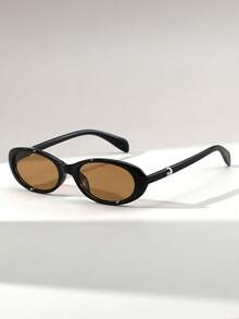 1 Pair Women's Oval PC Material Thin Retro Fashion Versatile Street Style High-End Fashion Glasses - Multicolor - View 4
