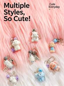 Deli BG516 Cute Plush Pendant Backpack Phone Charm - Multicolor - View 2