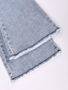 Girls' Skinny Flare Jeans - Blue - View 6