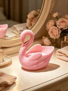 1 قطعة حامل شمعة عطري على الطراز الأوروبي بتصميم البجعة، تصميم تخزين متكامل، أجواء قوية، خيار هدية مثالي، حاوية تخزين صغيرة لديكور المكتب - بجعة - مشاهدة 7