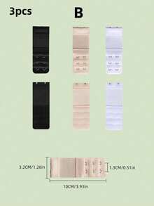 3 piezas Ganchos extensores de sujetador, Clips de extensión de sujetador, Accesorios de ropa interior - Multicolor - Ver 11
