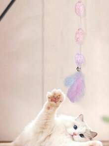 2pcs Cat Teaser Wand With Bell, Self-Entertainment Pet Toy - Multicolor - View 10