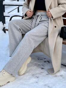 Women's Spring/Autumn Outdoor Casual Long Pants, Multi-Purpose For Home, Office, Gathering And Daily Sports - Light Grey - View 1