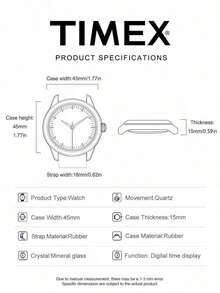 Men's TIMEX Digital Sports Watch Off-White Resin Strap Square Display Shock Resistant 100M Water Resistant Chronograph Alarm Outdoor Watch - White - View 5