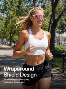 SCVCN Kapvoe Half-Frame Fashion Sports Eyeglasses, Suitable For Outdoor, Travel, Driving And Daily Life. Windproof Sports Goggles, Suitable For Hiking, Running, Driving, Cycling And Fishing. Sports Style, Suitable For Beach, Unisex. - Multicolor - View 6